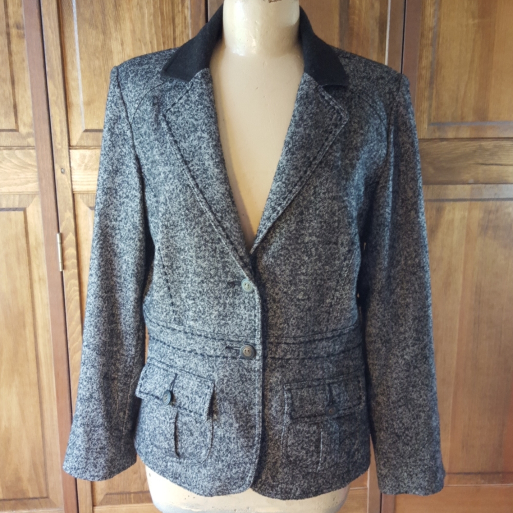 Anthropologie Cabi Tweed BlazerJacket, Sz 12